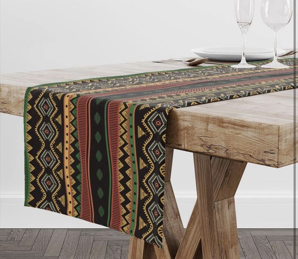 Traditional African Tribal Table Runner 13X72